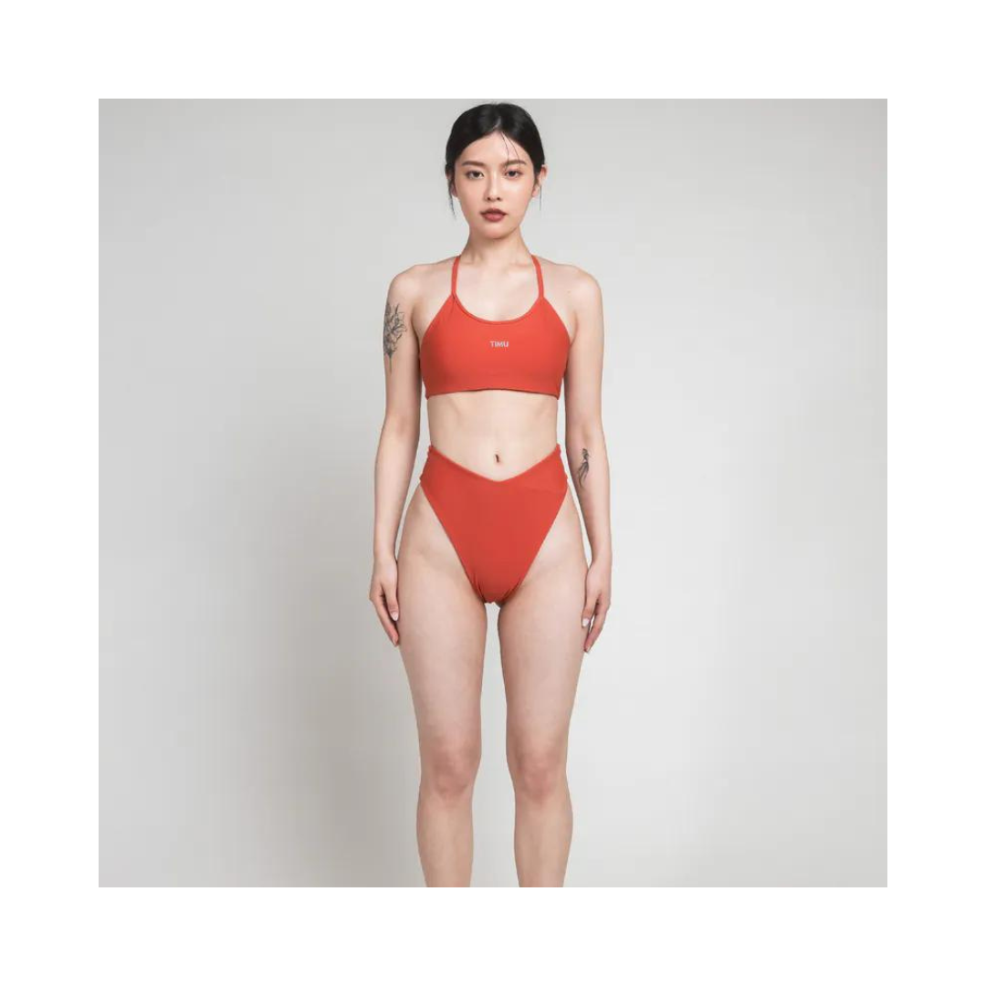 ▲TIMU  運動款 T字調節背心 / 土耳其橘 Turkish Orange