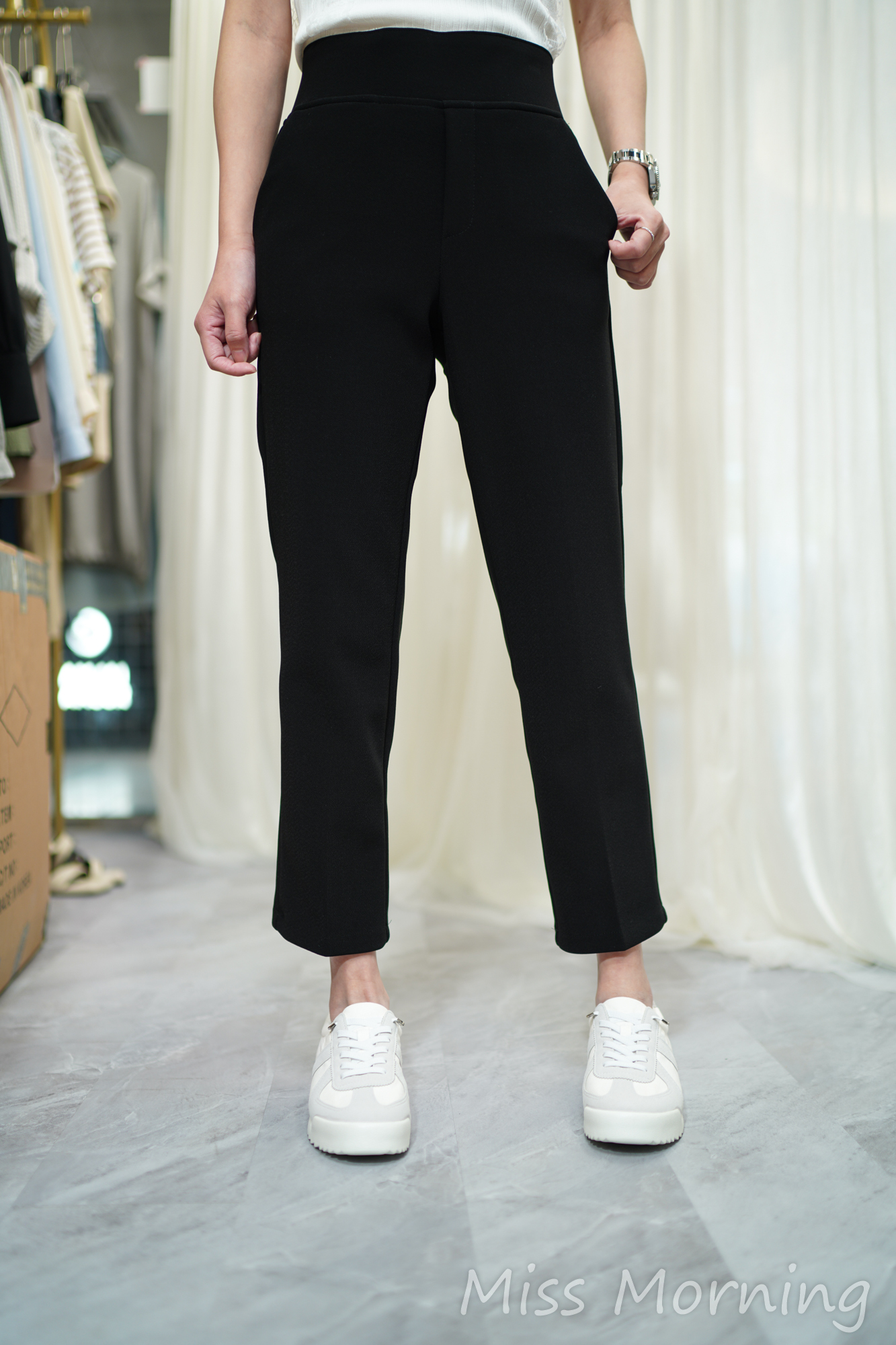 包肚腩彈彈面料顯瘦褲(33797)