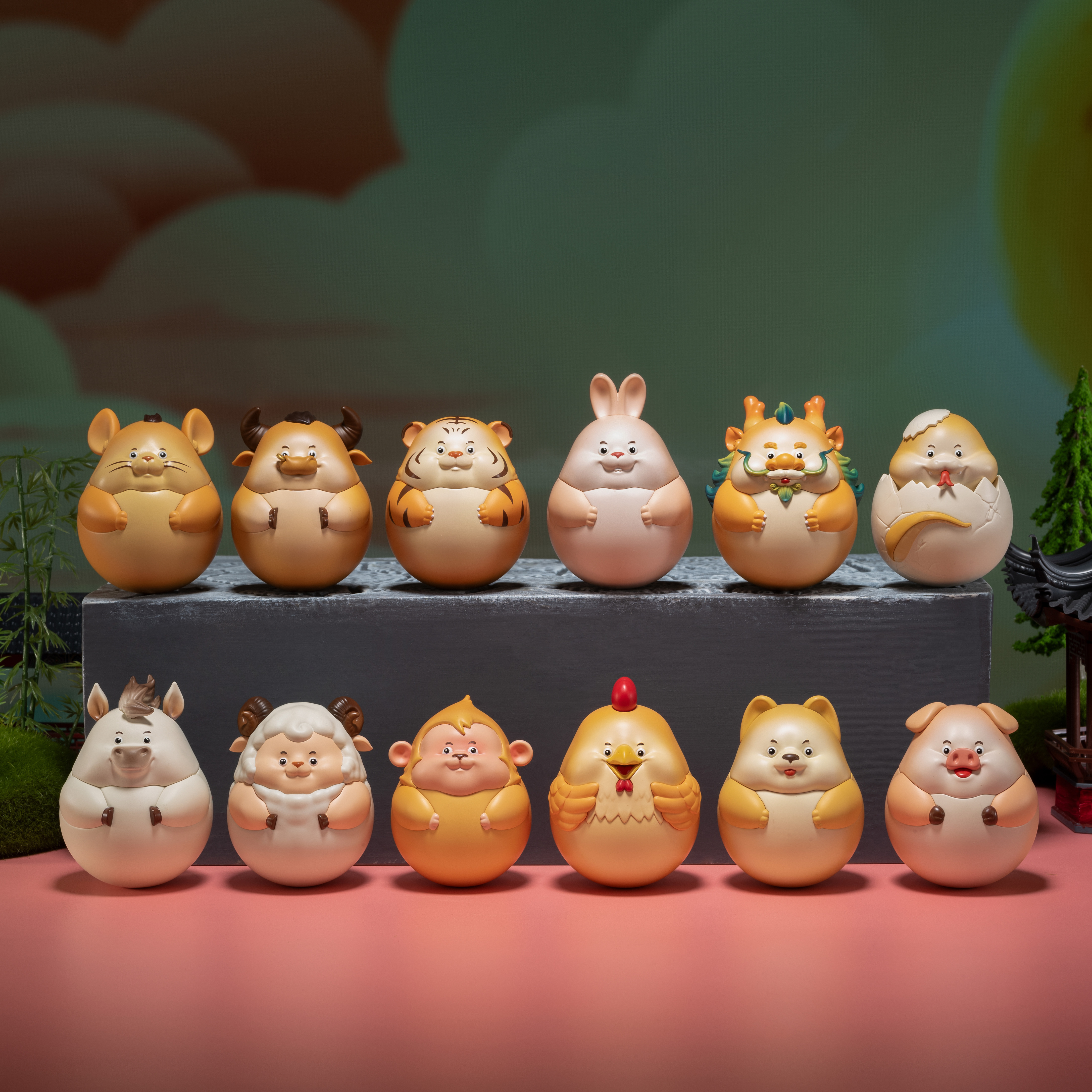 歡喜小將．十二生肖不倒翁｜套裝組合