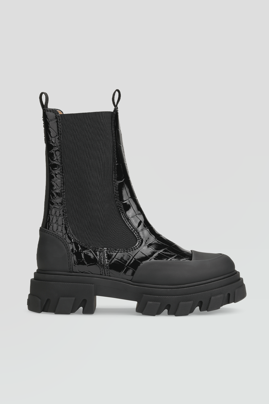 GANNI｜CHELSEA 中筒壓紋切爾西靴