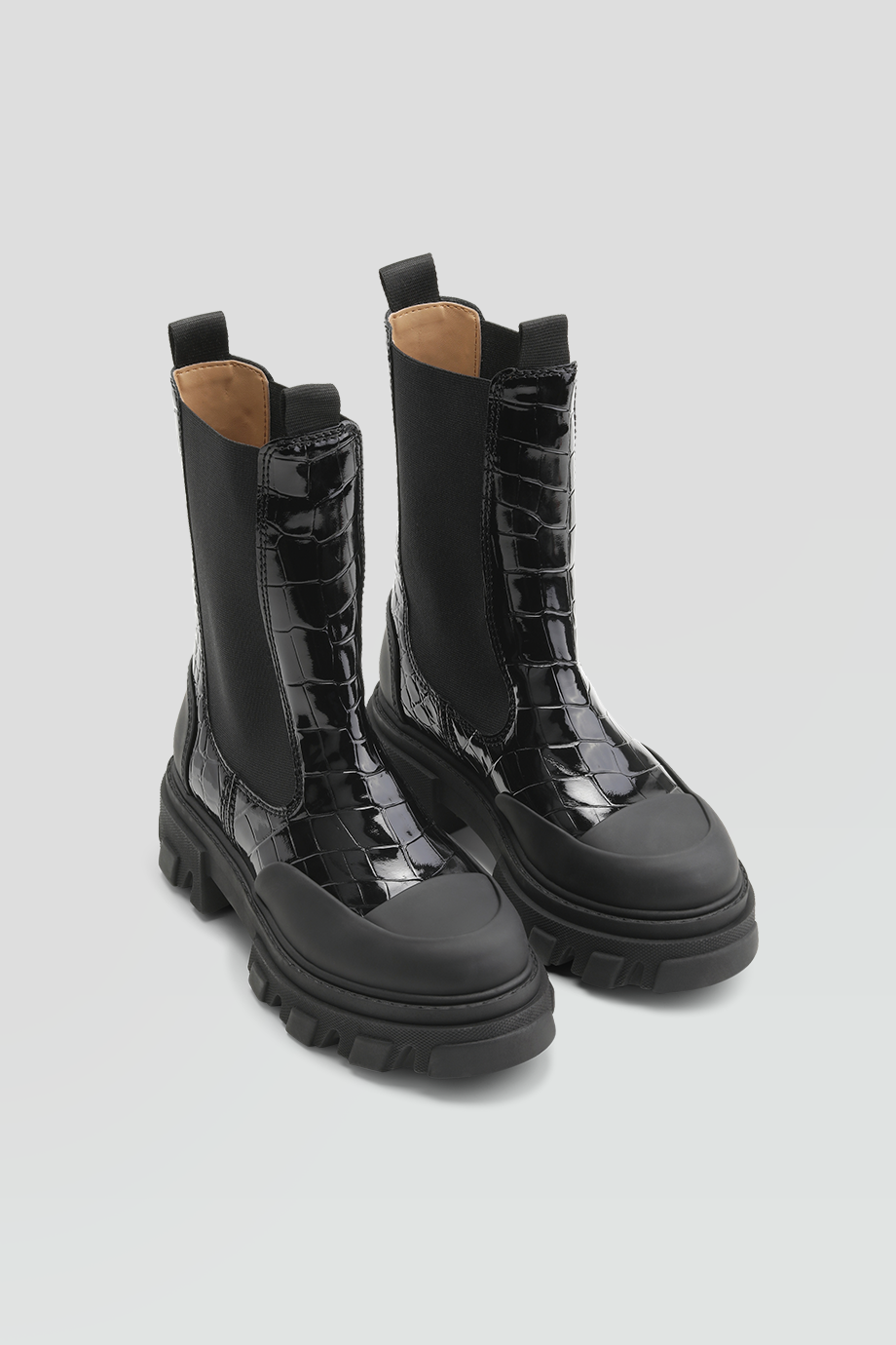 GANNI｜CHELSEA 中筒壓紋切爾西靴