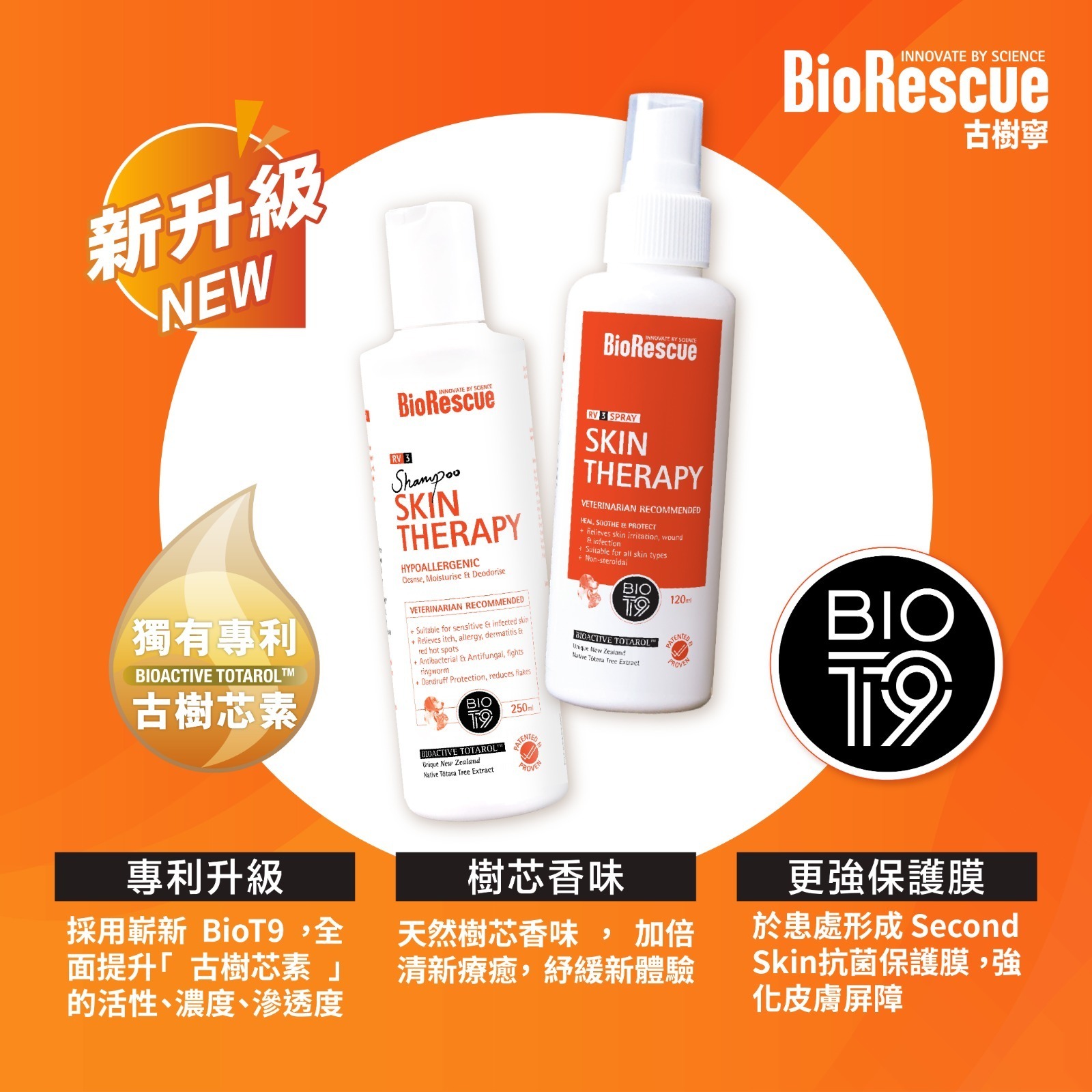 BioRescue®古樹寧RV3寵物皮膚修護洗毛液 250ml (全新升級配方)