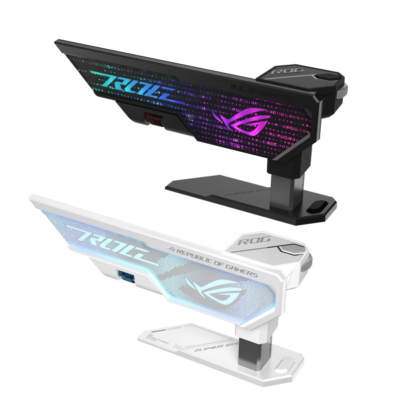 米特3C數位–華碩 XH01 ROG HERCULX GRAPHICS CARD HOLDER 白/黑 顯示卡支撐架