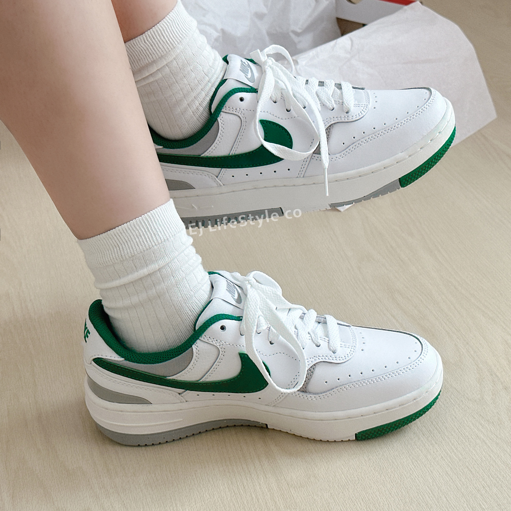 NIKE GAMMA FORCE 白綠 綠色 森林綠 拼接 女鞋 DX9176-106/ 調貨