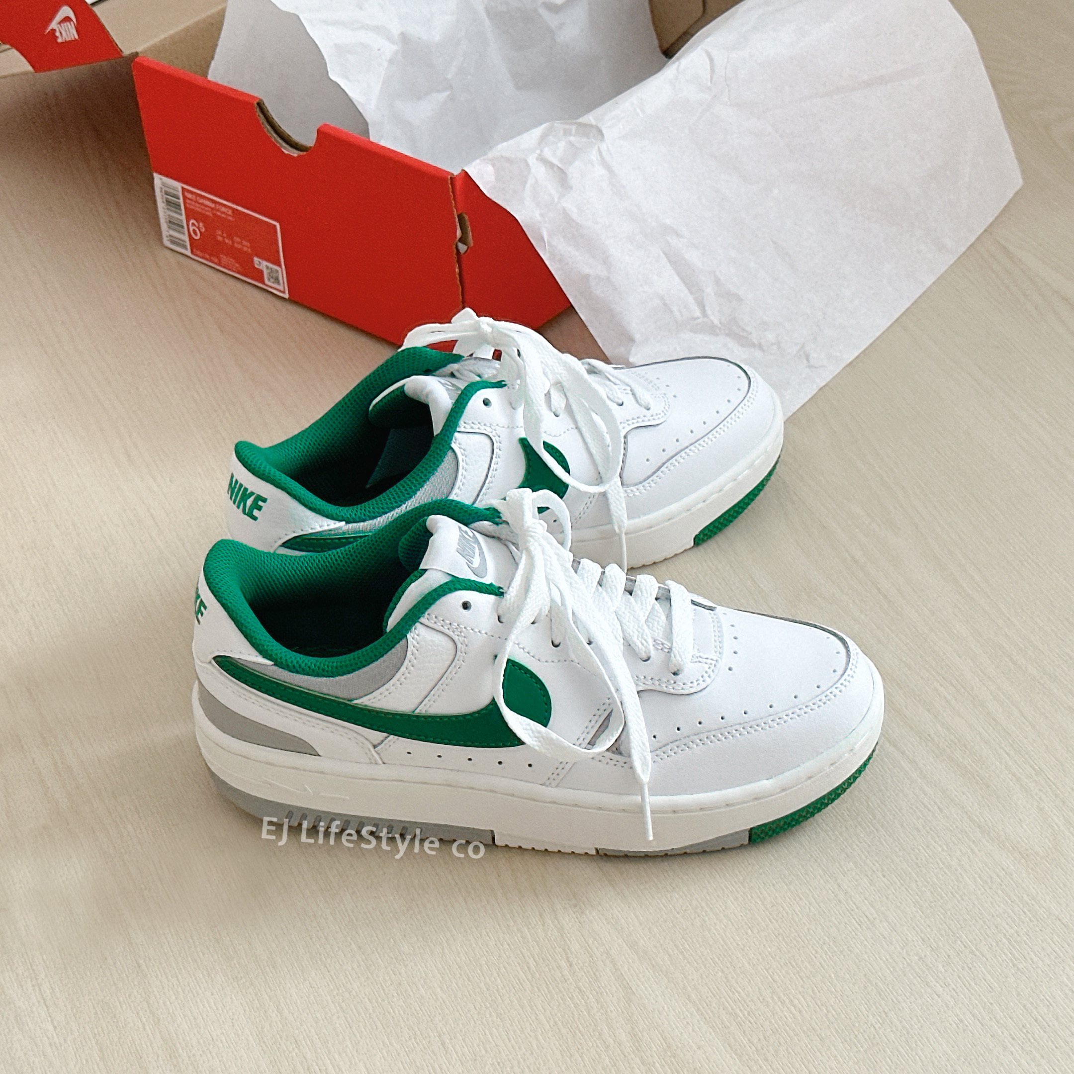 NIKE GAMMA FORCE 白綠 綠色 森林綠 拼接 女鞋 DX9176-106/ 調貨