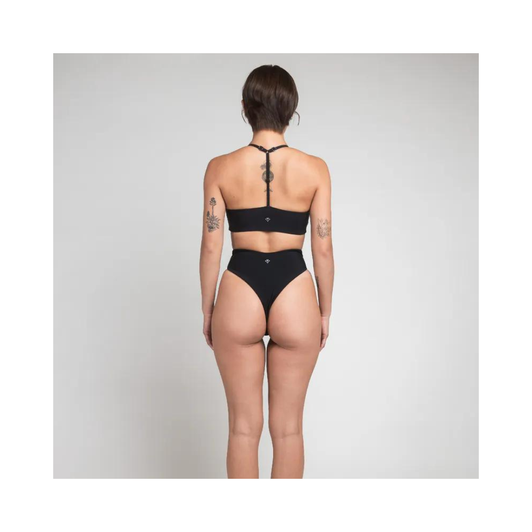 ▲TIMU  拼接高腰美臀褲 / 經典黑 Black