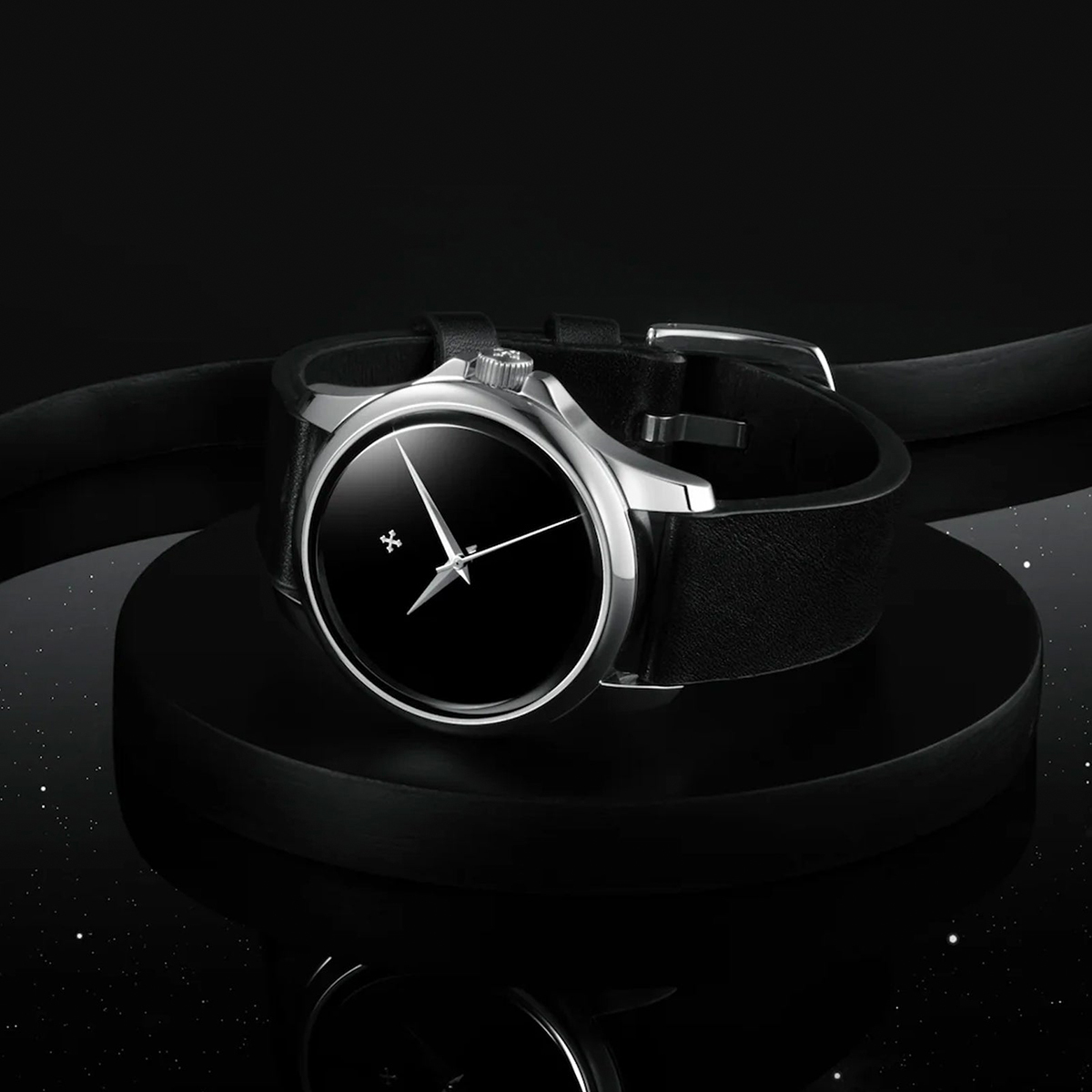 Venezianico Redentore Ultrablack 36mm 極致黑 皮帶機械錶 1121510