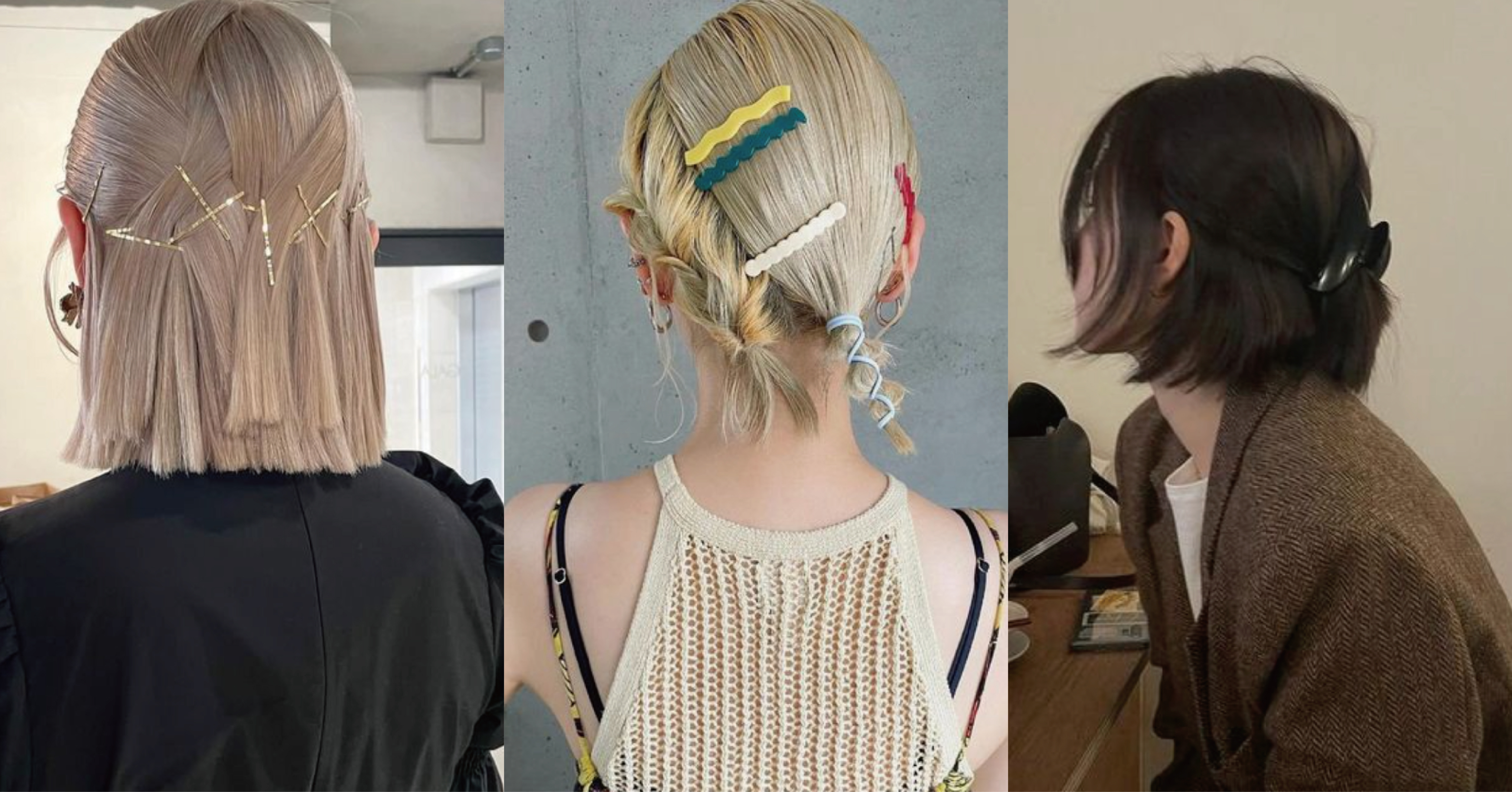 拋開留長髮尷尬期的困擾 短髮也能駕馭的髮飾！