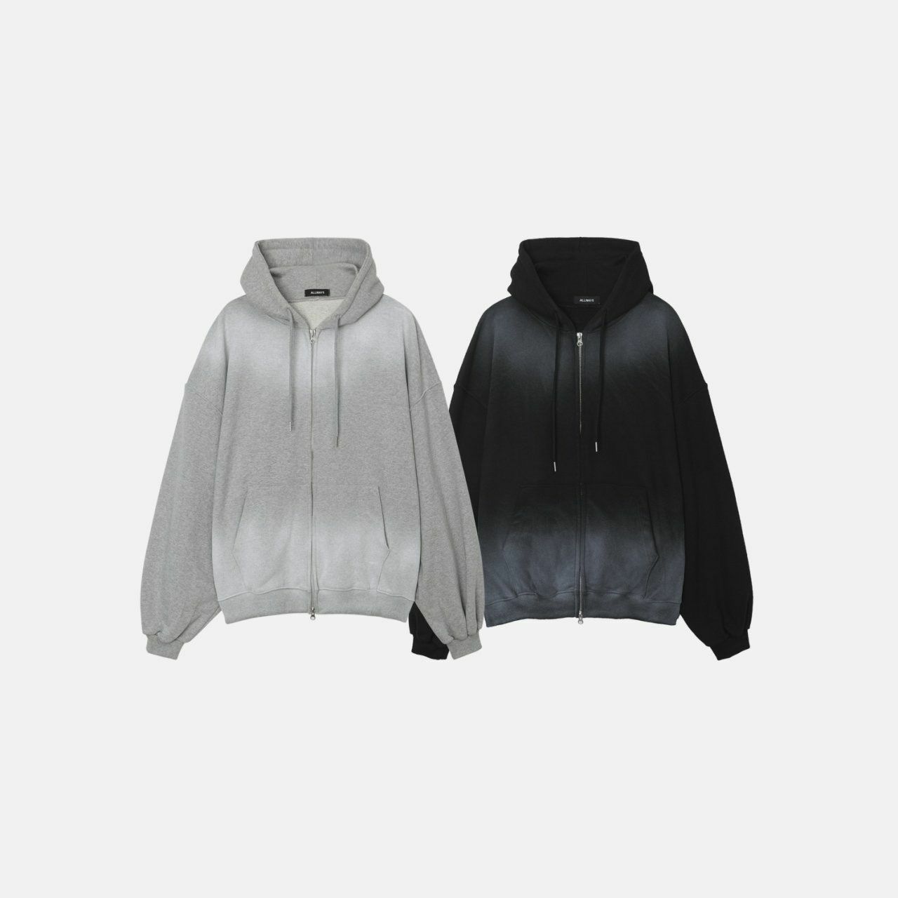 仿污連帽拉鍊外套 ALLWAYS-016JK