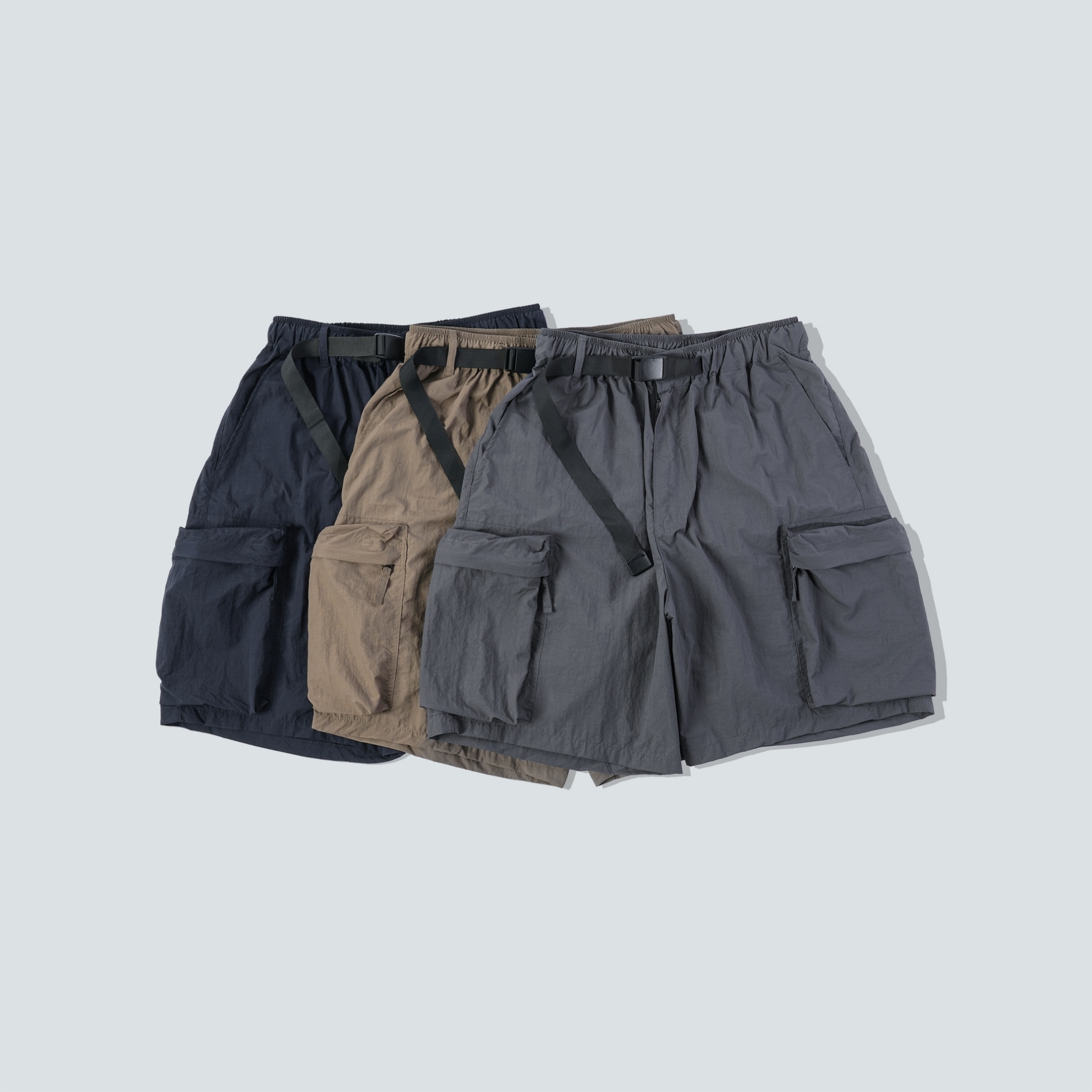 SBG 防潑水微皺拉鍊口袋工裝短褲 SB0820