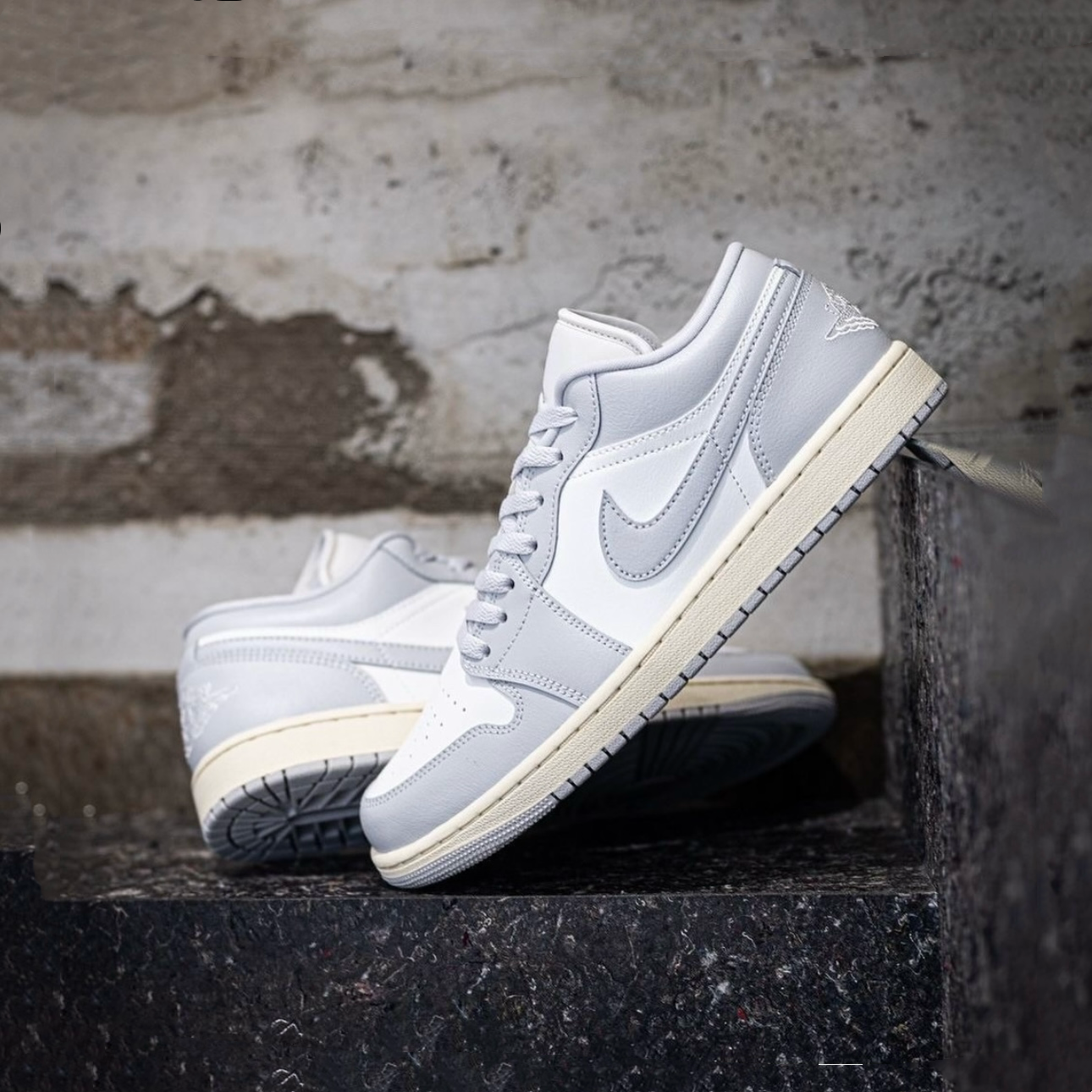 NIKE AIR JORDAN 1 AJ1 海鹽灰 淺灰 骨白 仿舊 奶油底 女鞋 DC0774-103