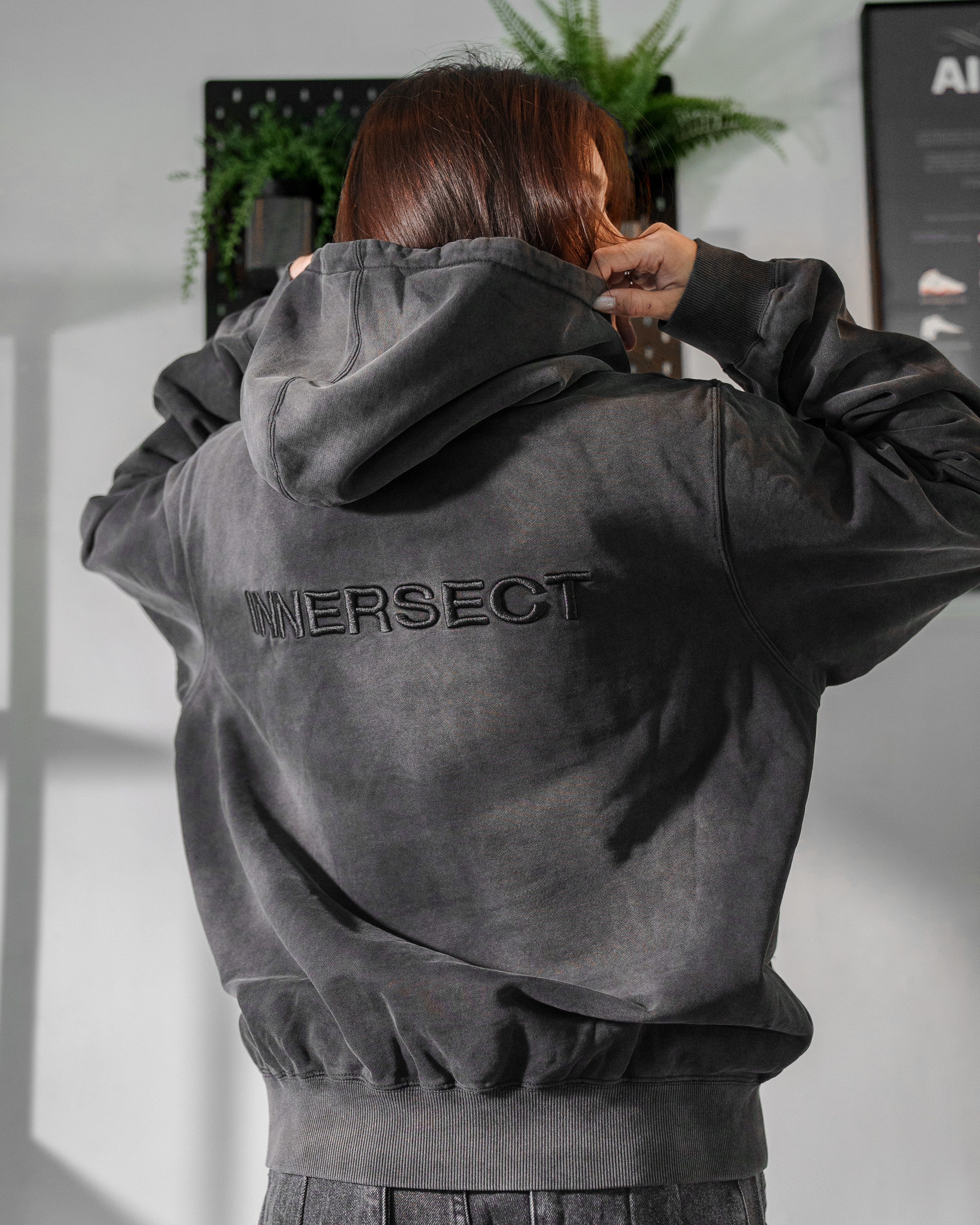 【Focus Store】現貨秒發 EGO FETCH x INNERSECT AW23 Collabs Hoodie 黑色 聯名款水洗帽T PH1-23FWTHD0038