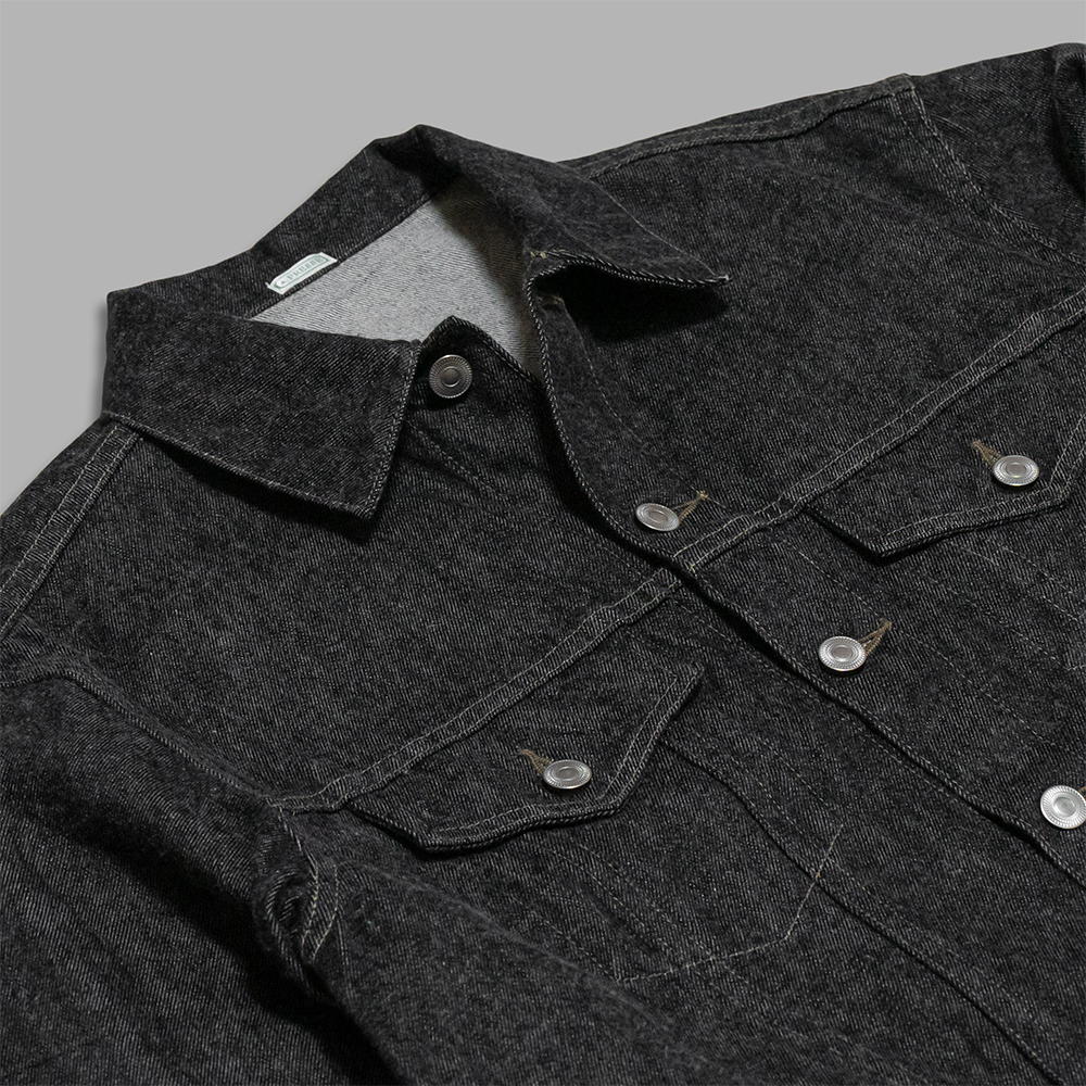 A.PRESSE BLACK DENIM TRUCKER JACKET (AP-1002) - PRE ORDER ITEM (預訂中)
