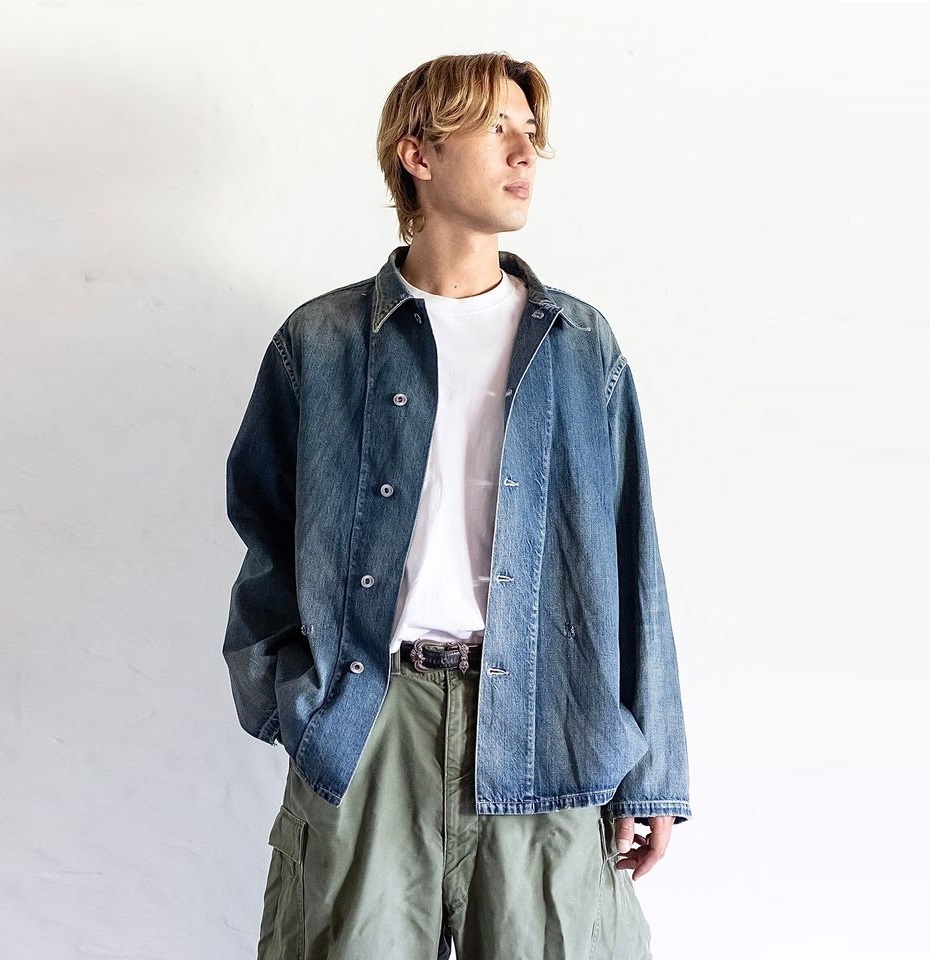 RE-STOCK: A.PRESSE US AMRY VINTAGE DENIM COVERALL JACKET - PRE ORDER ITEM (預訂中)