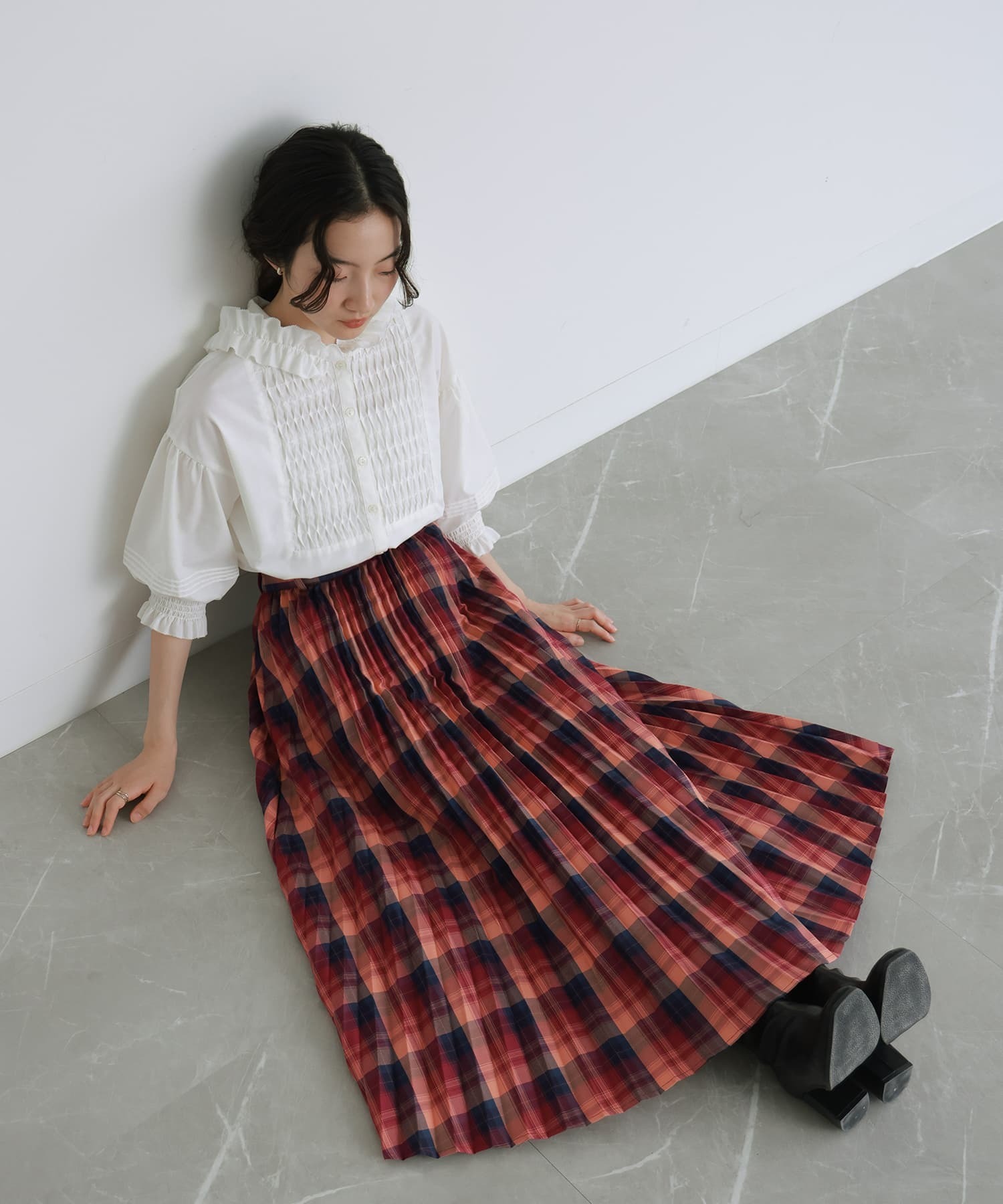 預購 - JP 格紋百褶裙