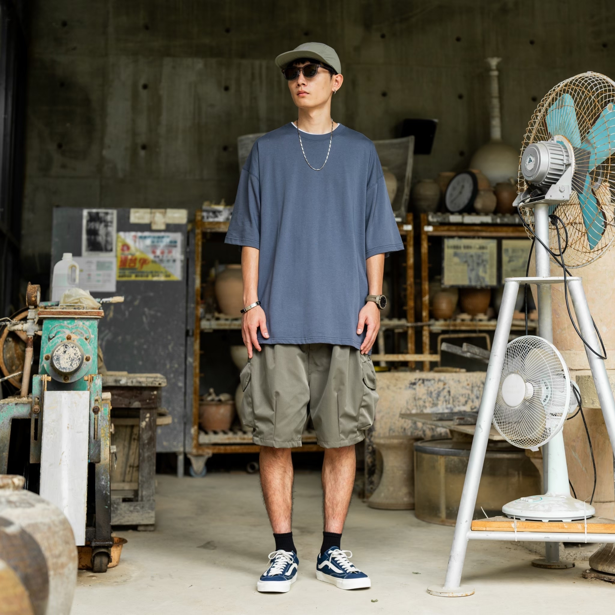 SBG 磁吸口袋打折繭型短褲