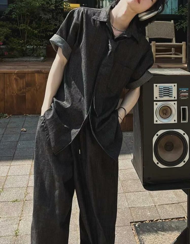 淨色鬆身牛仔褲 P2968