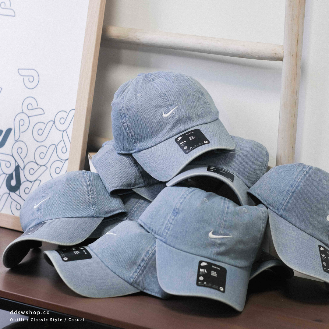 "現貨" Nike 水洗丹寧 刺繡小logo 老帽