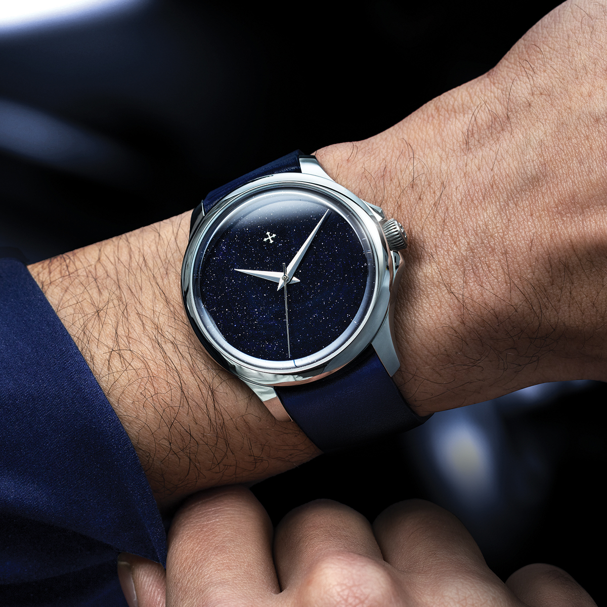 Venezianico Redentore Avventurina 40mm 藍砂金石 皮帶機械錶 1221550