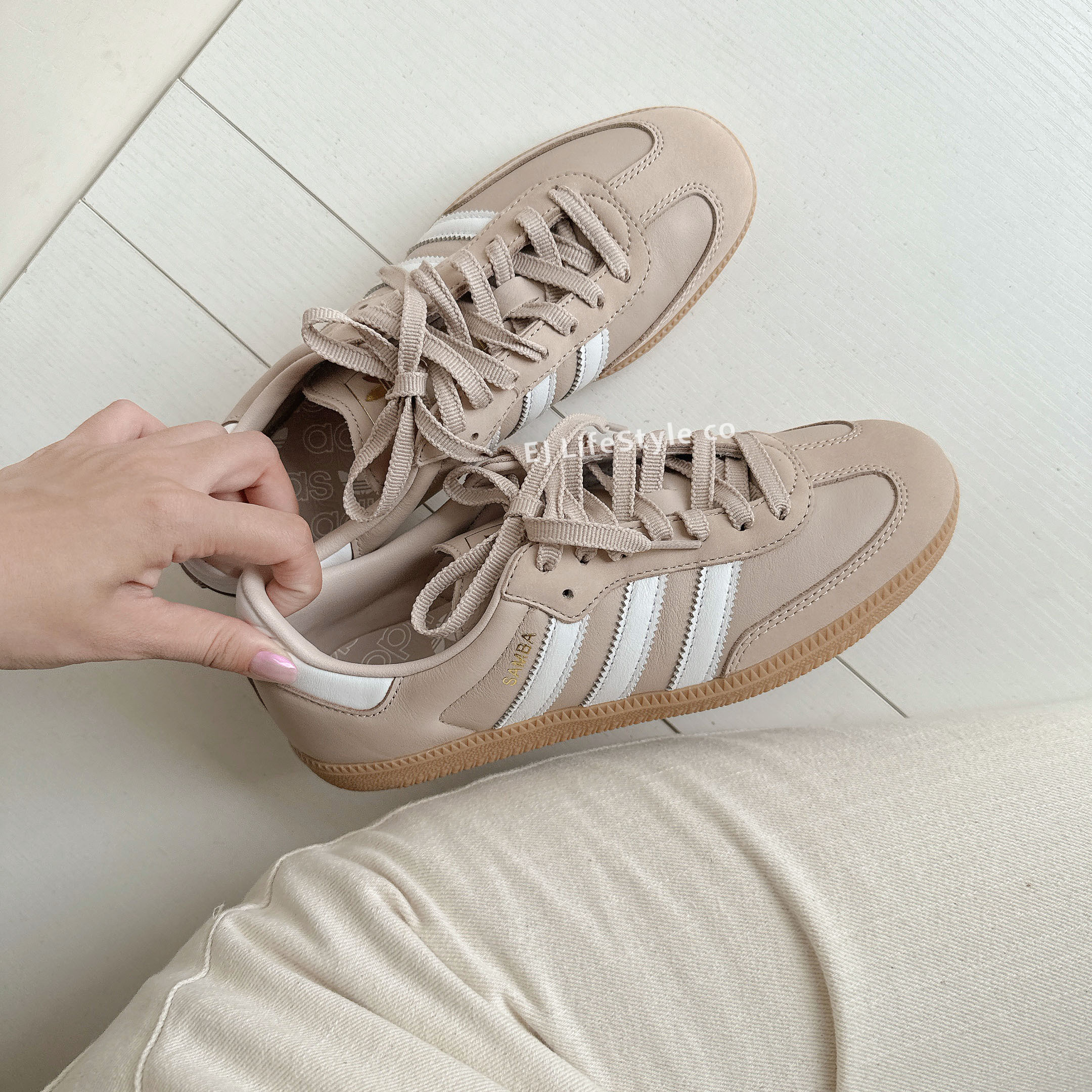 ADIDAS SAMBA OG 泰奶色 灰粉 奶茶色 大地色 焦糖底 金標 女鞋 IE6523 / 現貨