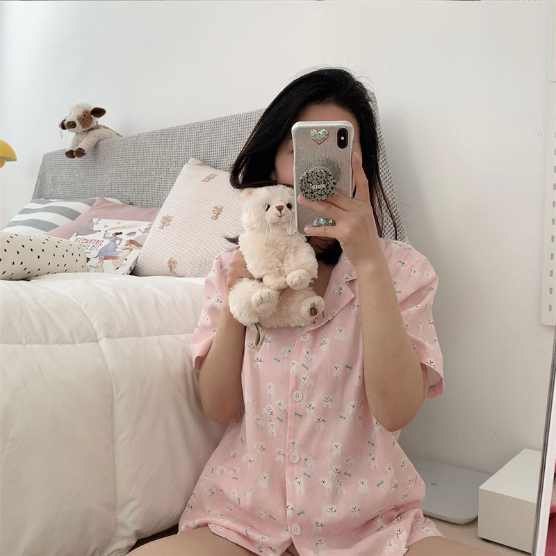 《4683》韓版可愛狗狗兩件套睡衣