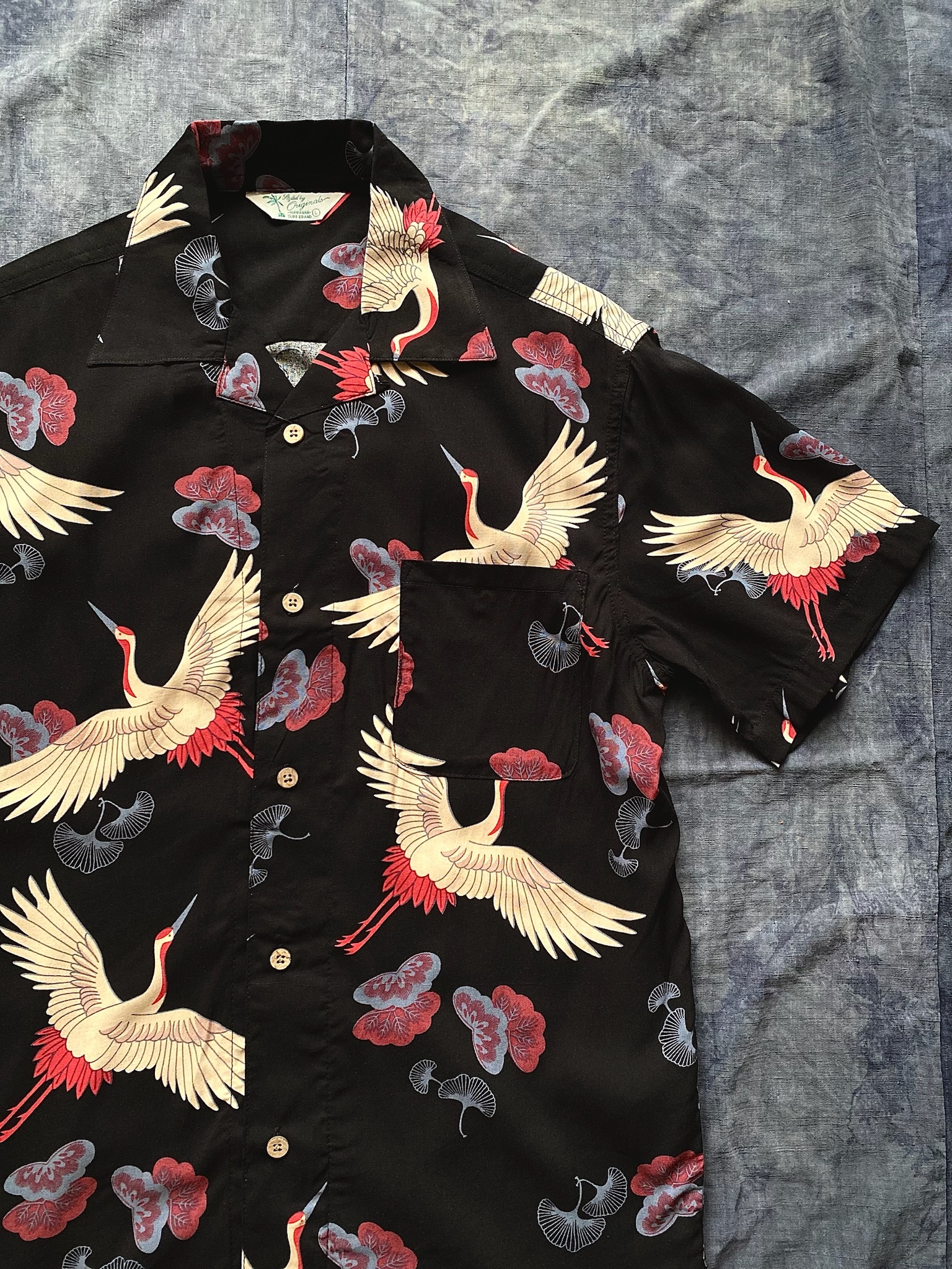 Japanese Aloha shirts / 日本和柄新品夏威夷襯衫-神鶴