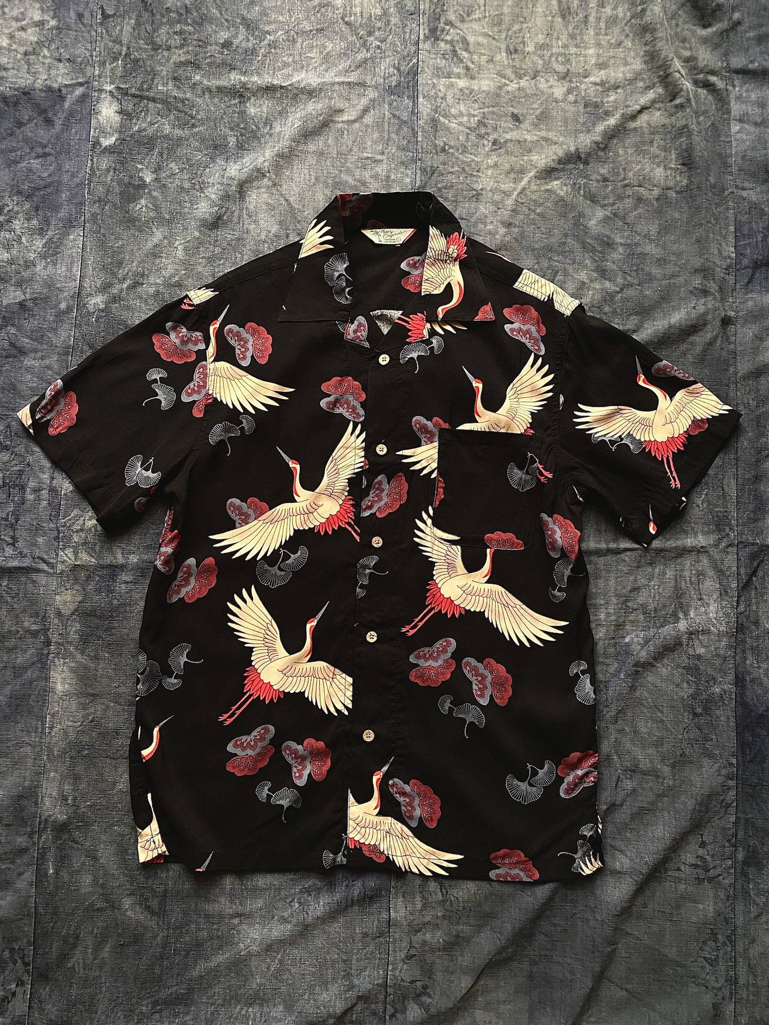 Japanese Aloha shirts / 日本和柄新品夏威夷襯衫-神鶴