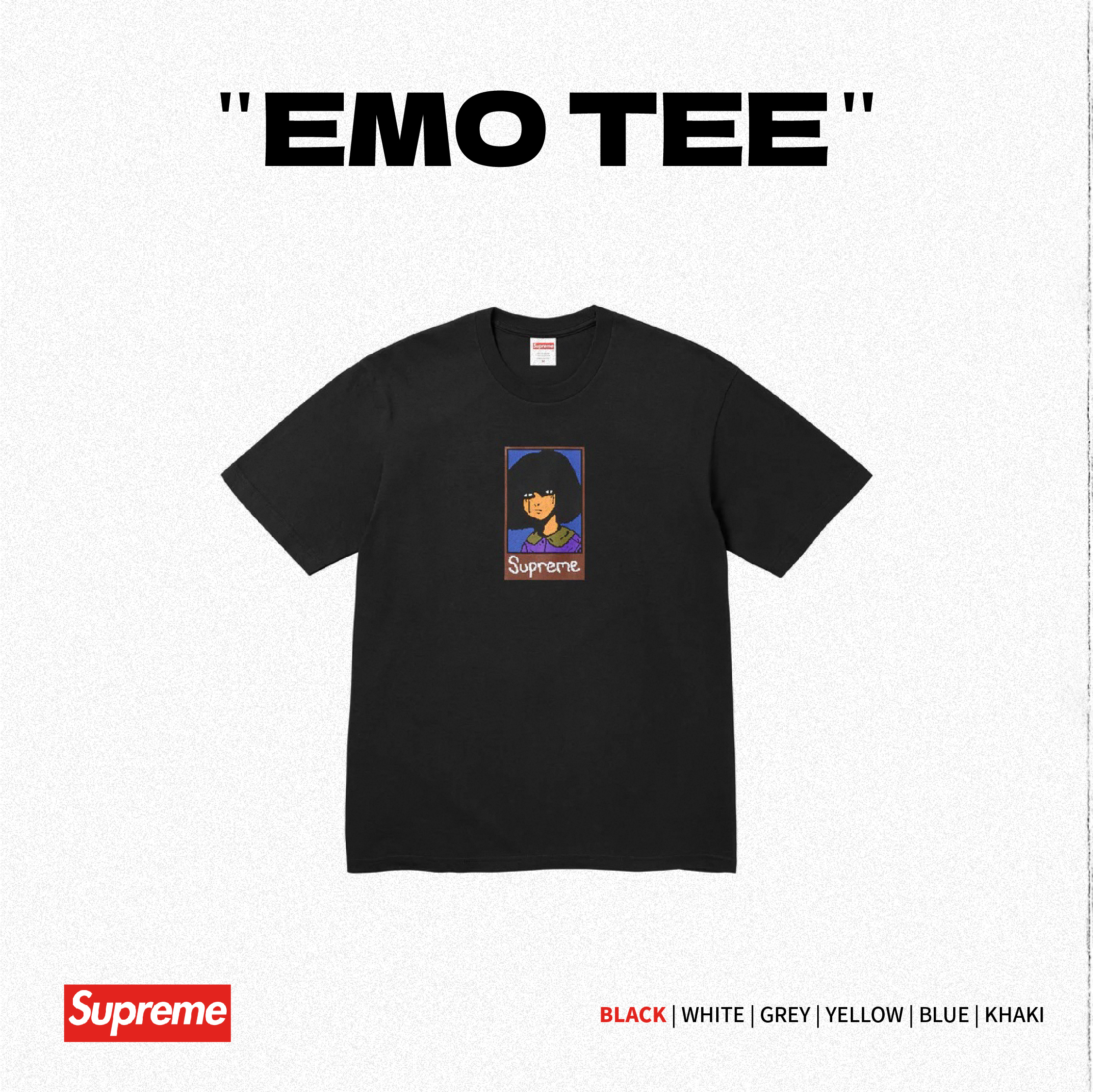 Supreme EMO Tee EMO印花短袖6色