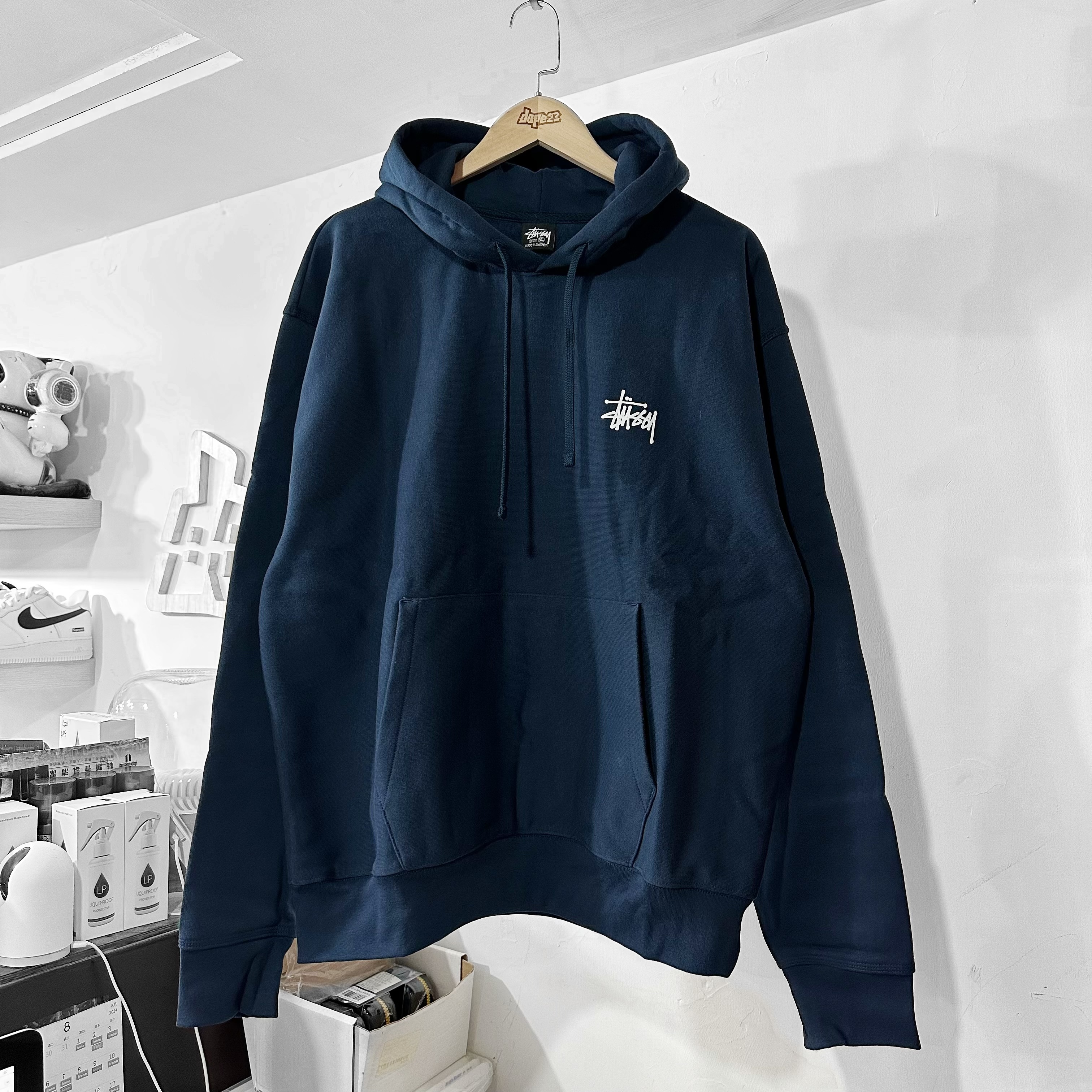 STUSSY BASIC STÜSSY  HOODIE NAVY 海軍藍