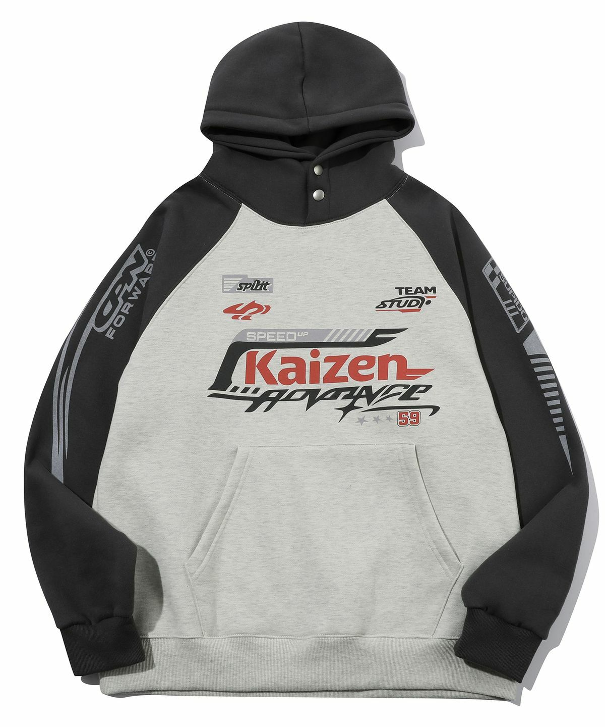 CPGN STUDIO Kaizen Raglan Snap Hoodie