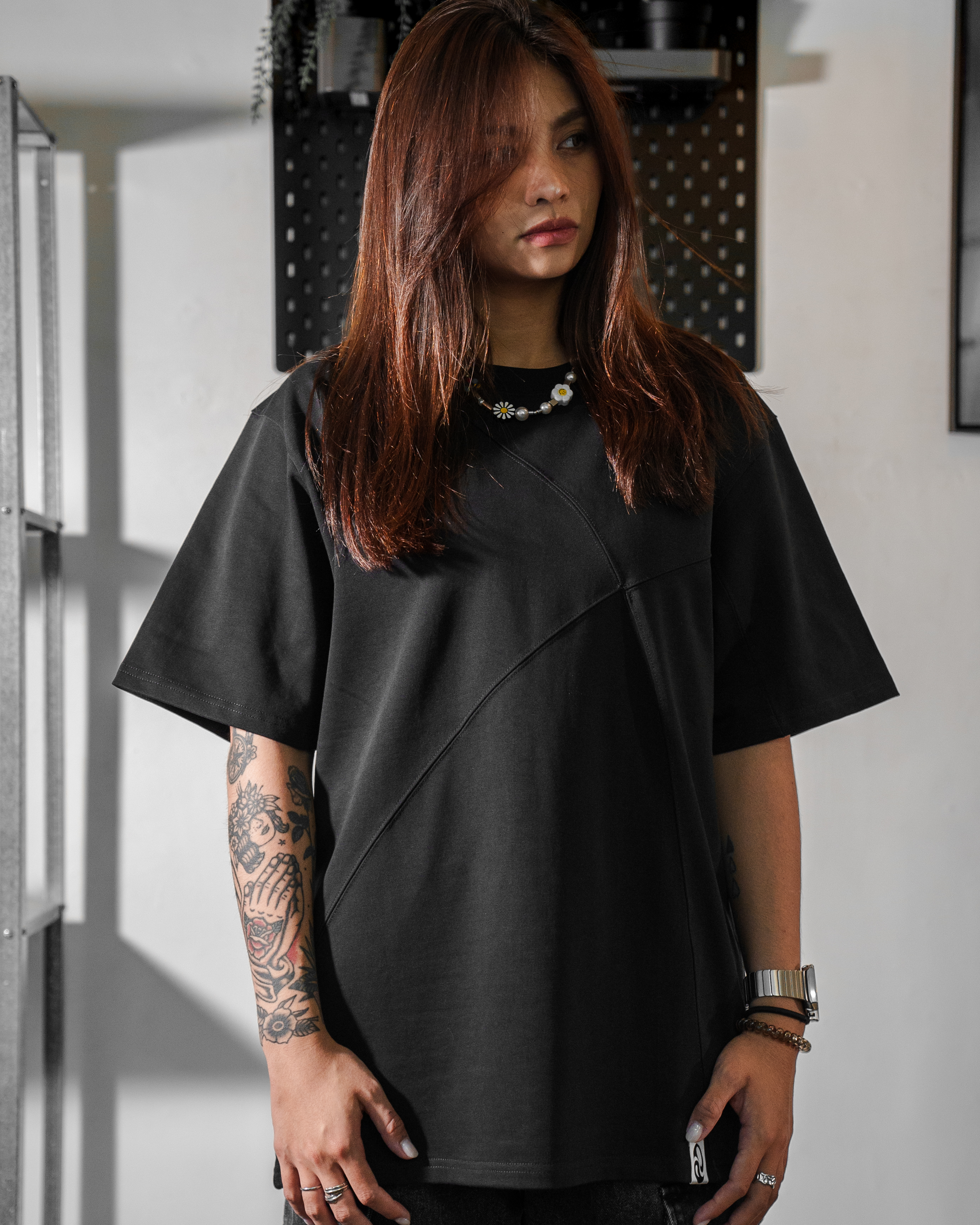 【Focus Store】現貨秒發 EGO FETCH PATHWAYS COTTON T-SHIRT 沙色/黑色 線條純棉短袖 PH1-23SSTTE003