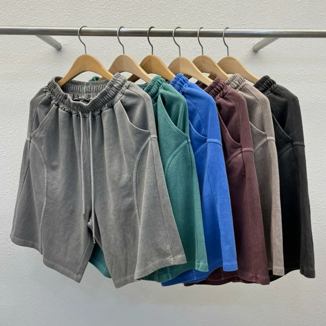 洗水淨色棉質短褲 P2962