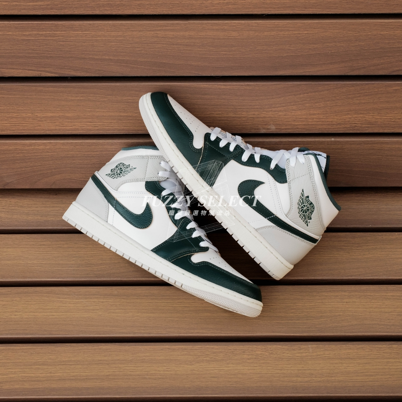 【逢甲 FUZZY】Air Jordan 1 Mid "Oxidized Green" 白灰綠 FQ7720-103