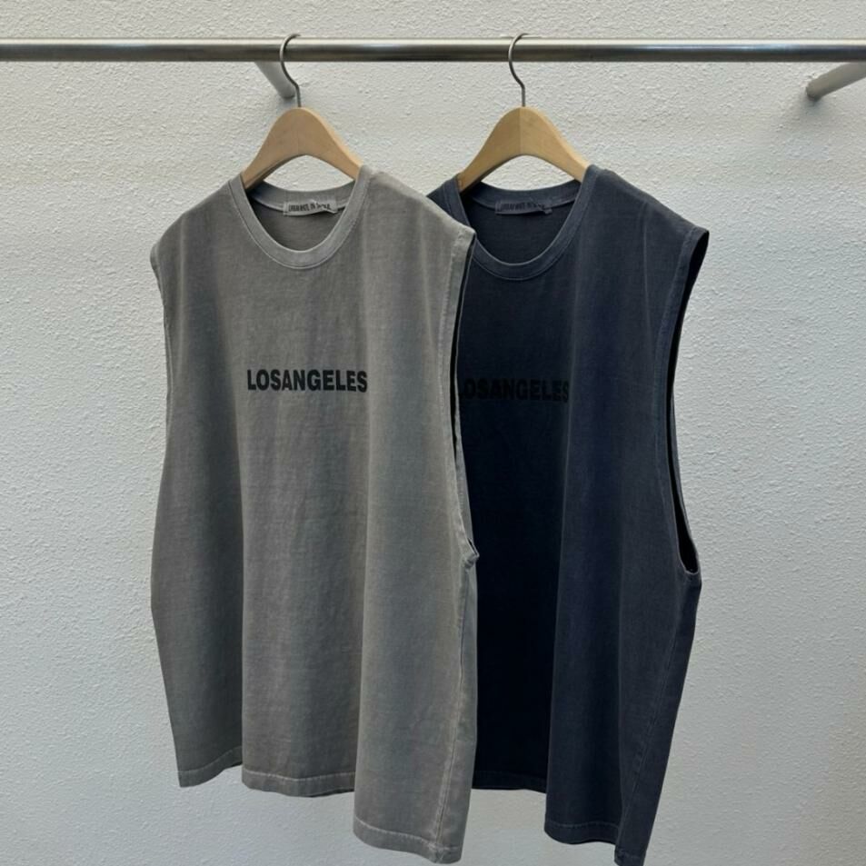 洗水英文字背心 V1101