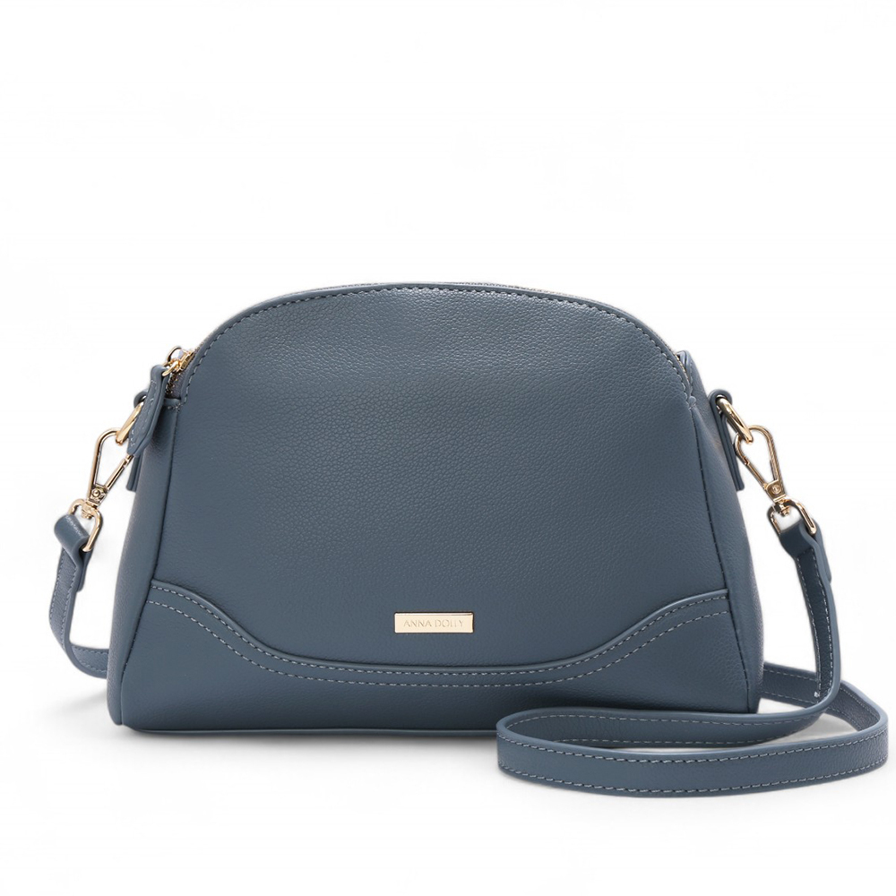 ANNA DOLLY 側肩斜背貝殼包 藍色