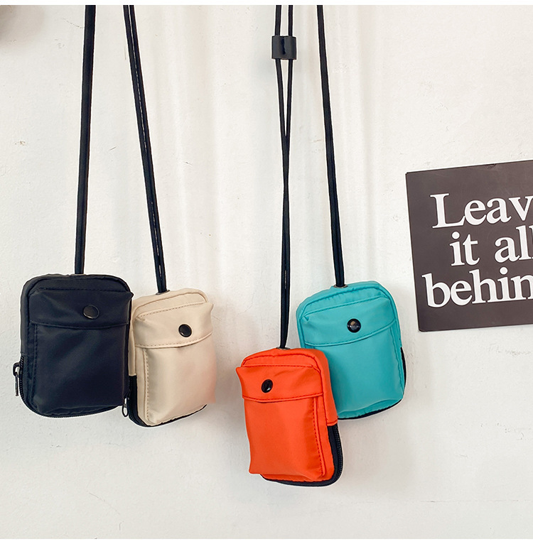 【BGMD025】日系純色掛頸卡夾/零錢包/鑰匙包