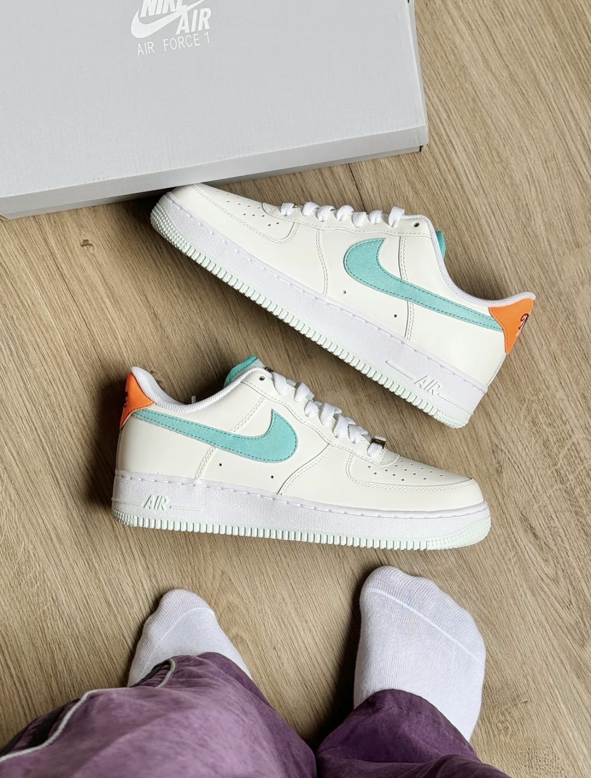 Nike Air Force 1 AF1 米白色 淺綠色 皮革 奧運限定 金牌 男款 HM3728-131/預購