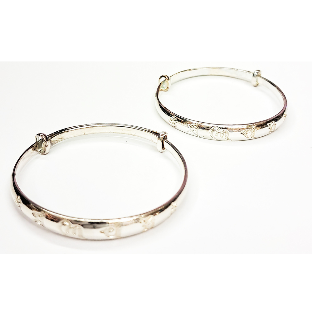 六字真言 925純銀  幼兒手環一對【十方】142498