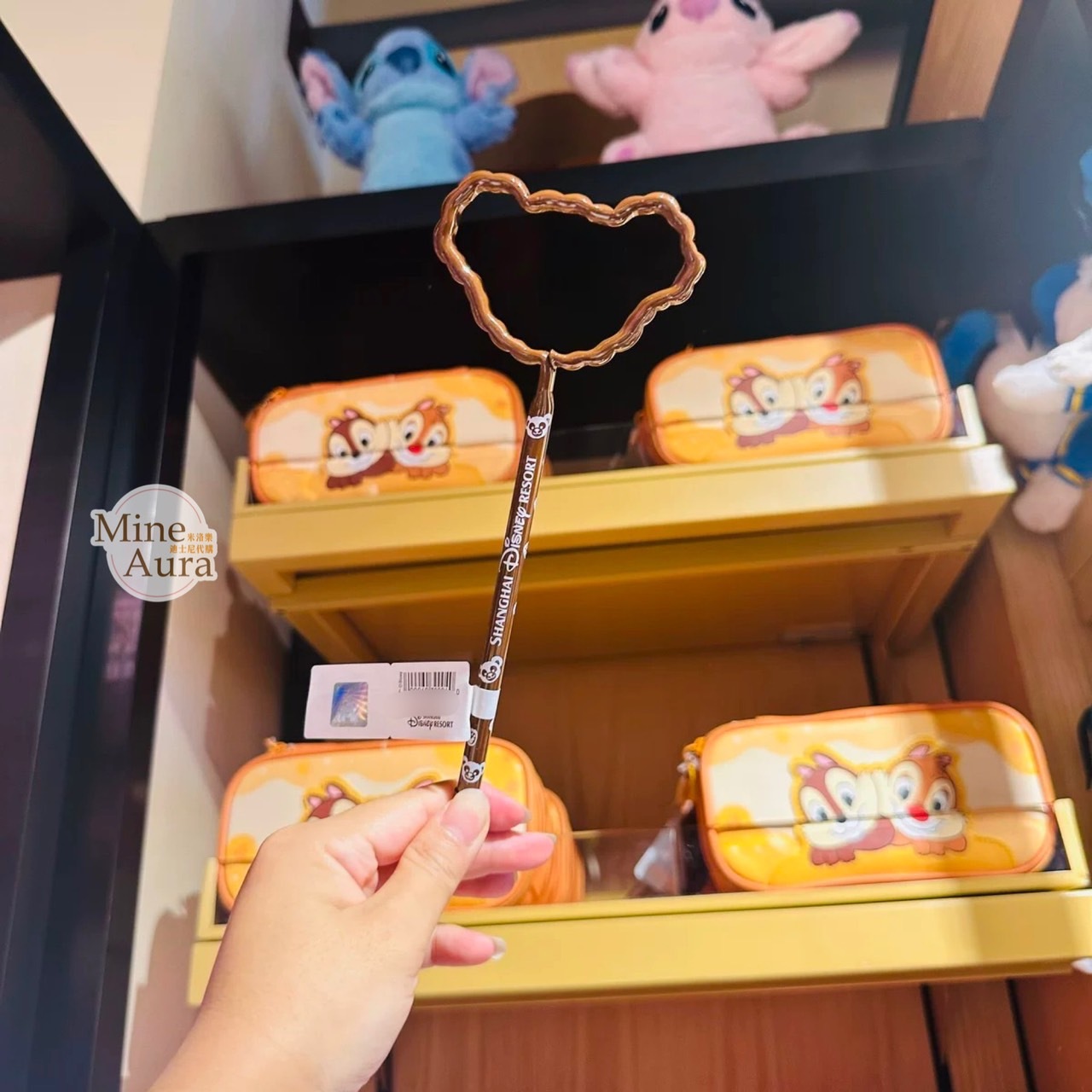 達菲 Duffy 大頭簍空 造型 圓珠筆 -上海迪士尼樂園