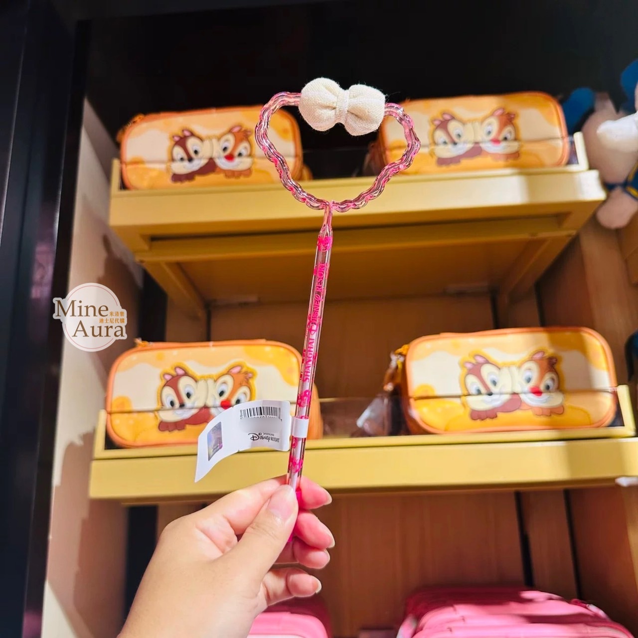 雪莉玫 ShellieMay 大頭簍空 造型 圓珠筆 -上海迪士尼樂園
