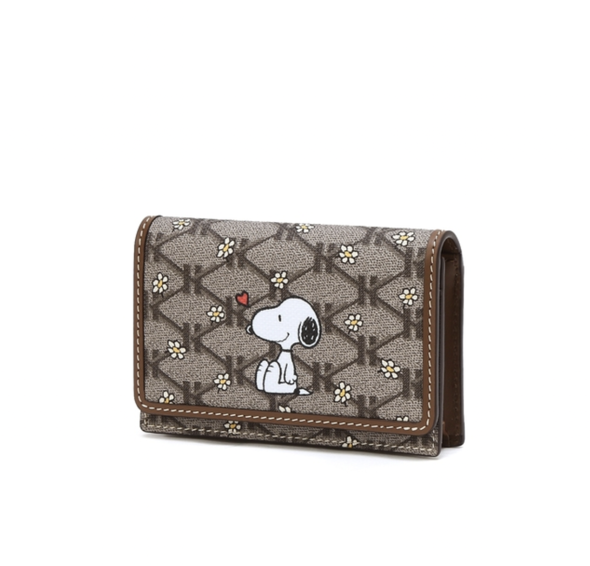 折りたたみ財布 HAZZYS Signature Pattern Leather Snoopy Half Wallet 4BFT599 original.png?1724721878