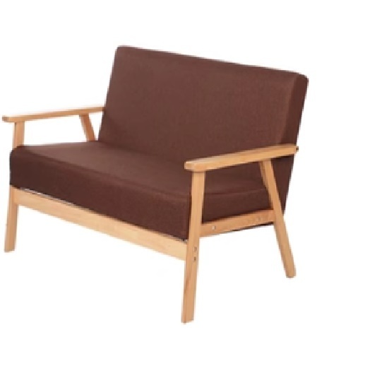 New fabric sofa [double-seat native sponge model] (brown fabric is removable and washable, upgraded and thickened)