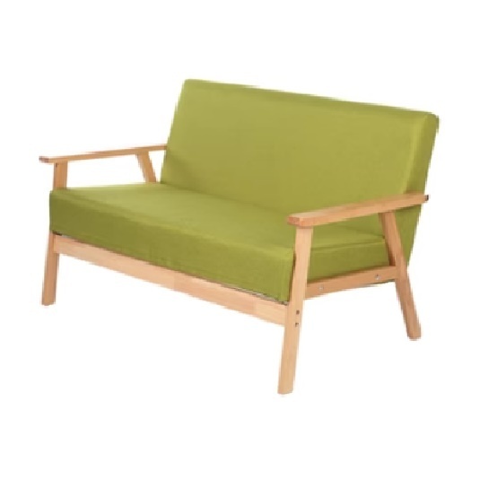 New fabric sofa [double-seat native sponge model] (lazy bud green fabric is removable and washable, upgraded and thickened)