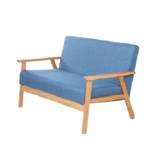 New fabric sofa [double-seat native sponge model] (sky blue fabric is removable and washable, upgraded and thickened)