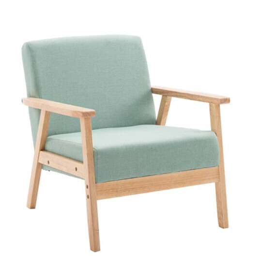 New fabric sofa chair [single seat, native sponge model] (mint green fabric, removable and washable, upgraded and thickened)