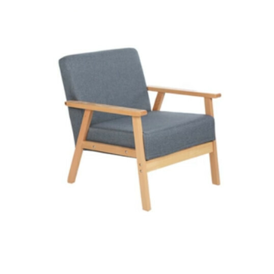 New fabric sofa chair [single seat, native sponge model] (space gray, removable and washable fabric, upgraded and thickened)