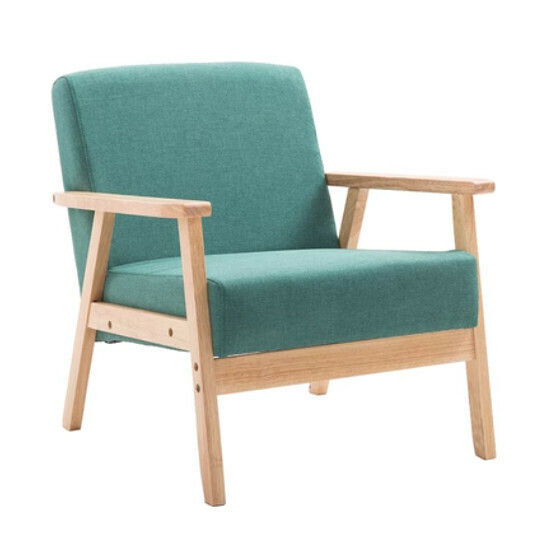 New fabric sofa chair [single seat, native sponge model] (brown, removable and washable fabric, upgraded and thickened)
