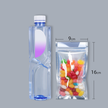 Hot push flat bottom translucent aluminum-plated ziplock bags (16 silk 9*16CM 100 pieces)
