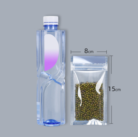 Hot push flat bottom translucent aluminum-plated ziplock bags (16 silk 8*15CM 100 pieces)