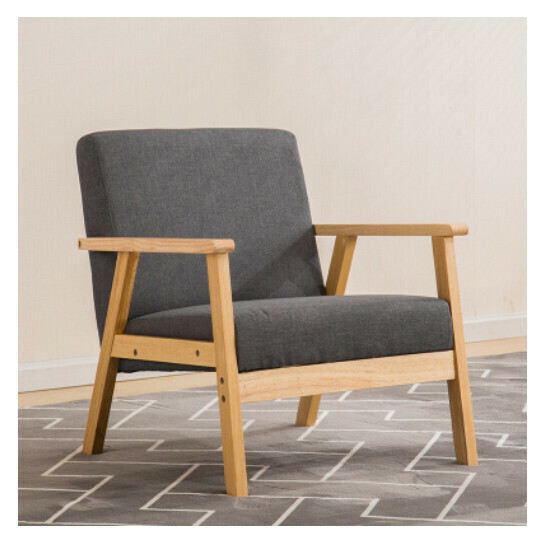 New fabric sofa chair [single seat, native sponge model] (dark gray, removable and washable fabric, upgraded and thickened)